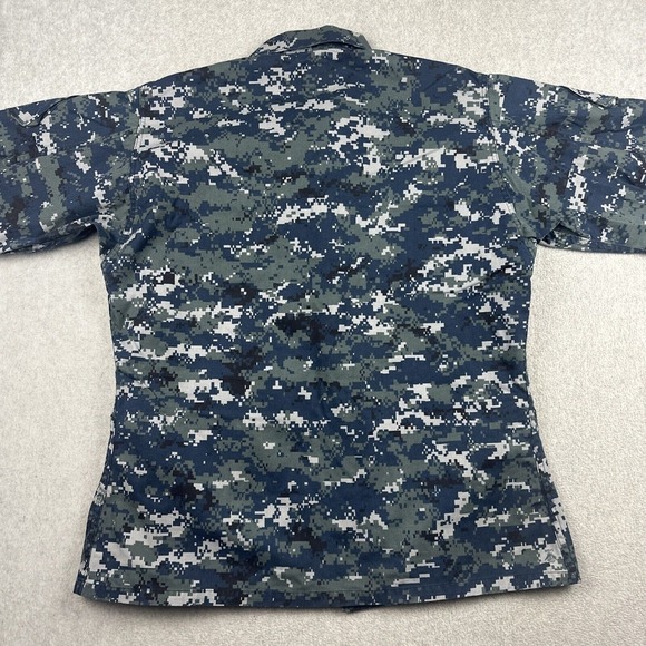 US Navy Shirt Mens M Reg Work Uniform NWU Type I Blue‎ Digital Camo Blouse WORK - Picture 7 of 7
